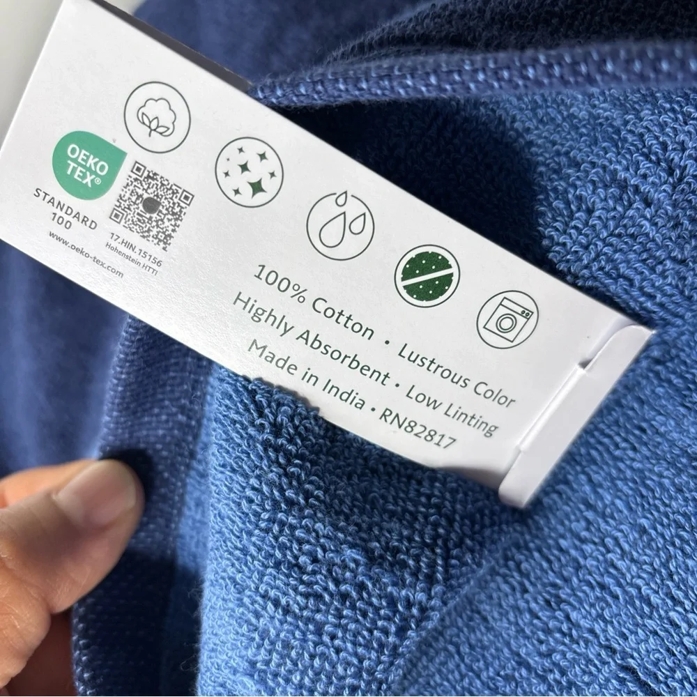 Lacoste Navy Bath Towel